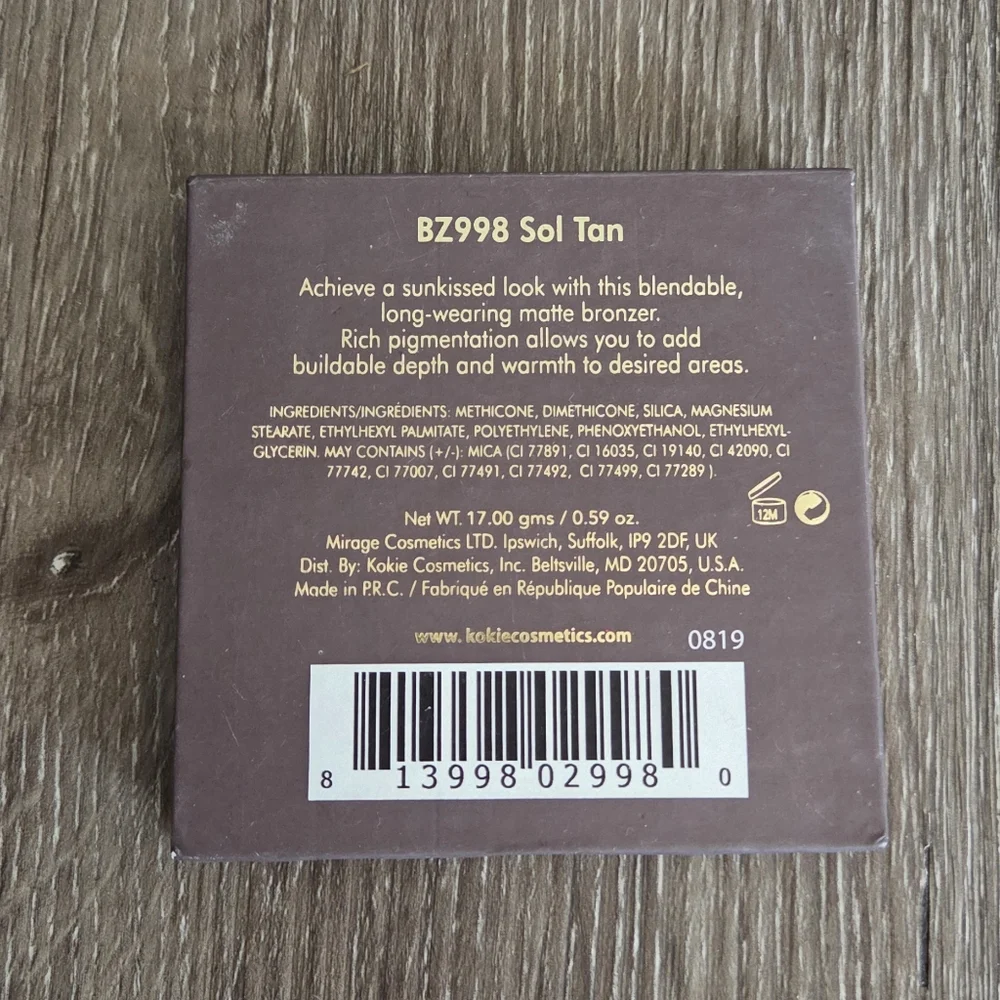 Kokie Proffesional Matte Bronzer Sol Tan